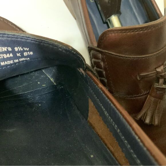 Cole Haan Maine Pinch Classic  Brown Leather Tassel Loafers Mens Size US 9.5 W - Picture 14 of 16